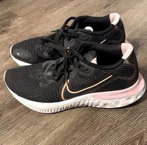 Nike Renew Run Women's Running Shoes Black Pink Orange